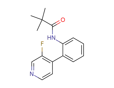Molecular Structure of 146141-07-3 (2,2-dimethyl-N-(2-(3-fluoro-4-pyridyl)phenyl)propanamide)