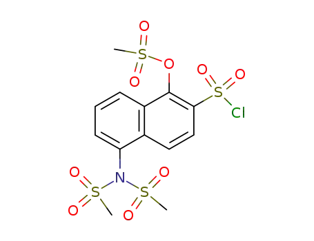 Molecular Structure of 58596-05-7 (5-[bis(methylsulphonyl)amino]-1-[(methylsulphonyl)oxy]naphthalene-2-sulphonyl chloride)
