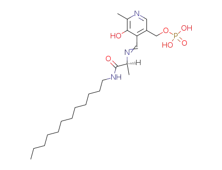 Molecular Structure of 83825-03-0 (Phosphoric acid mono-(4-{[(Z)-(S)-1-dodecylcarbamoyl-ethylimino]-methyl}-5-hydroxy-6-methyl-pyridin-3-ylmethyl) ester)