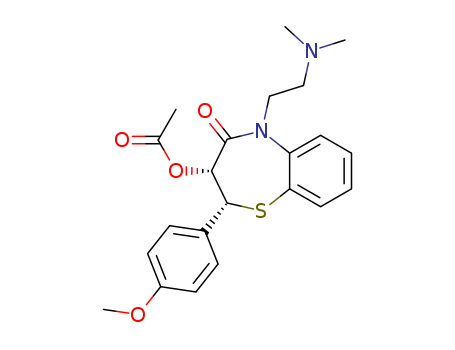 1,5-Benzothiazepin-4(5H)-one,3-(acetyloxy)-5-[2-(dimethylamino)ethyl]-2,3-dihydro-2-(4-methoxyphenyl)-,(2R,3R)-rel-