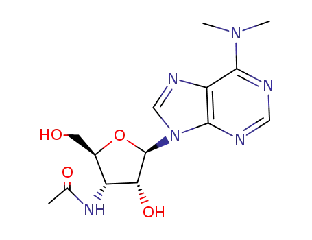 Molecular Structure of 72-94-6 (Adenosine, 3'-(acetylamino)-3'-deoxy-N,N-dimethyl-)