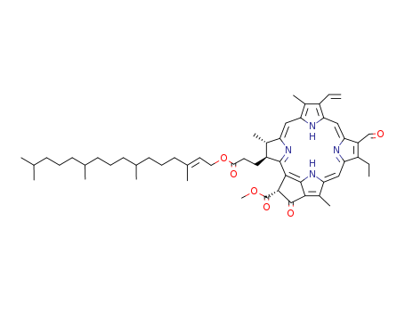 3-Phorbinepropanoicacid,9-ethenyl-14-ethyl-13-formyl-21-(methoxycarbonyl)-4,8,18-trimethyl-20-oxo-,(2E,7R,11R)-3,7,11,15-tetramethyl-2-hexadecen-1-yl ester, (3S,4S,21R)-