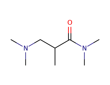 Molecular Structure of 38872-39-8 (Propanamide, 3-(dimethylamino)-N,N,2-trimethyl-)