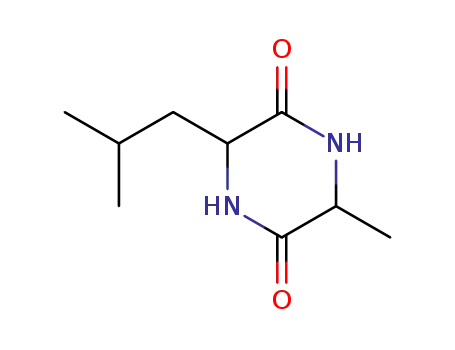 Molecular Structure of 1803-60-7 (3-ISOBUTYL-6-METHYL-2,5-PIPERAZINEDIONE)