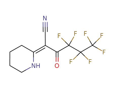 4,4,5,5,6,6,6-heptafluoro-3-oxo-2-[piperidin-(2Z)-ylidene]hexanenitrile