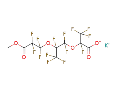 C<sub>10</sub>H<sub>3</sub>F<sub>14</sub>O<sub>6</sub><sup>(1-)</sup>*K<sup>(1+)</sup>