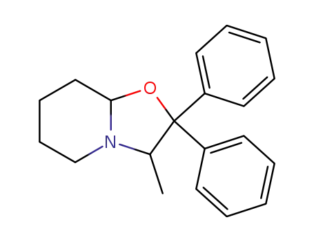 Molecular Structure of 88953-51-9 (5H-Oxazolo[3,2-a]pyridine, hexahydro-3-methyl-2,2-diphenyl-)