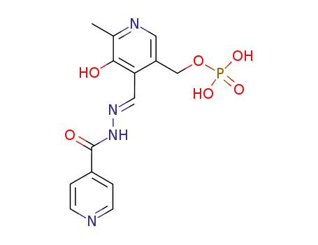 Molecular Structure of 53-91-8 ({3-hydroxy-4-[(E)-(isonicotinoylhydrazono)methyl]-2-methylpyridin-5-yl}methylphosphate)