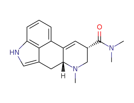 Molecular Structure of 38554-84-6 (6-methyl-9,10-didehydro-ergoline-8-carboxylic acid dimethylamide)