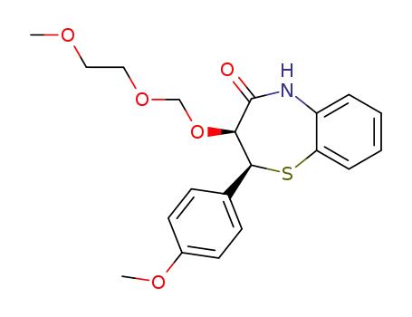 Molecular Structure of 142142-08-3 ((2S,3S)-3-(2-Methoxy-ethoxymethoxy)-2-(4-methoxy-phenyl)-2,3-dihydro-5H-benzo[b][1,4]thiazepin-4-one)