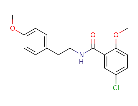 Molecular Structure of 158751-77-0 (5-chloro-2-methoxy-N-(2-(4-methoxyphenyl)ethyl)benzamide)
