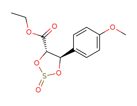 Molecular Structure of 220401-24-1 (4(S)-(p-methoxyphenyl)-5(R)-(carboxyethyl)-1,3-dioxathiolane 2-oxide)