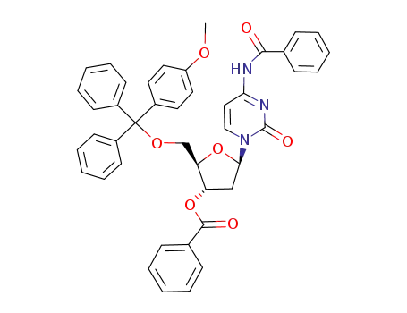 Benzoic acid (2R,3S,5R)-5-(4-benzoylamino-2-oxo-2H-pyrimidin-1-yl)-2-[(4-methoxy-phenyl)-diphenyl-methoxymethyl]-tetrahydro-furan-3-yl ester