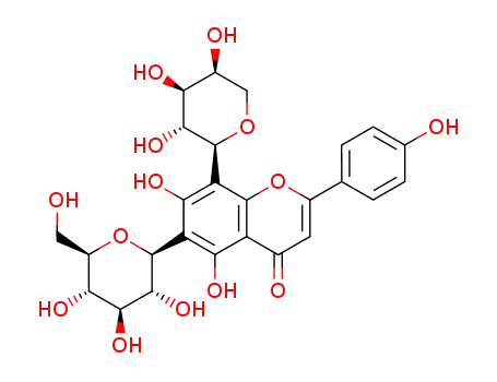 5,7-Dihydroxy-2-(4-hydroxyphenyl)-6-[3,4,5-trihydroxy-6-(hydroxymethyl)oxan-2-yl]-8-(3,4,5-trihydroxyoxan-2-yl)chromen-4-one