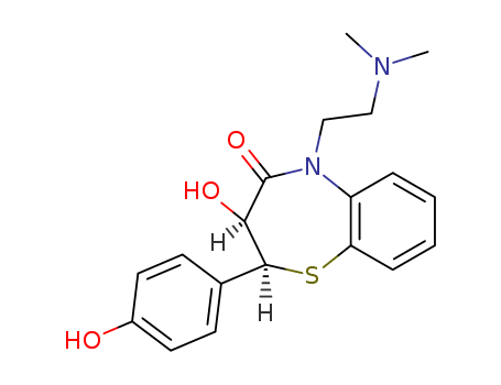 1,5-Benzothiazepin-4(5H)-one,5-[2-(dimethylamino)ethyl]-2,3-dihydro-3-hydroxy-2-(4-hydroxyphenyl)-, (2S,3S)-