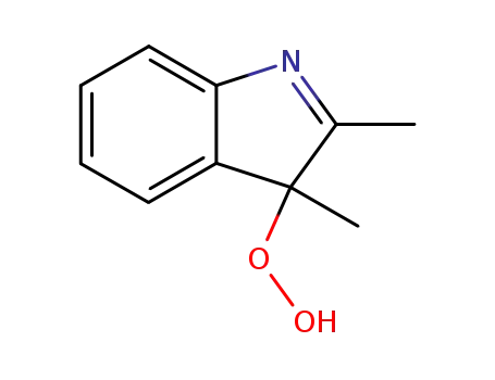 Molecular Structure of 13177-23-6 (Hydroperoxide, 2,3-dimethyl-3H-indol-3-yl)