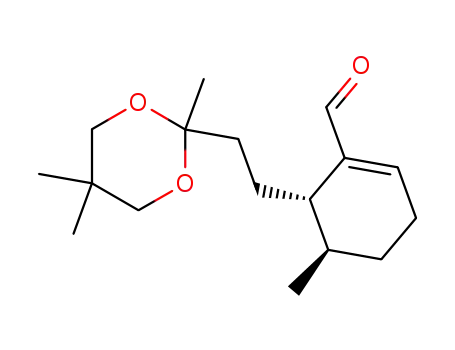 2,5,5-trimethyl-2-<2'-((1''S)-2''-formyl-6''(R)-methylcyclohex-2''-enyl)ethyl>-1,3-dioxane