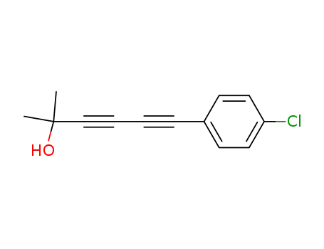 Molecular Structure of 136881-87-3 (3,5-Hexadiyn-2-ol, 6-(4-chlorophenyl)-2-methyl-)