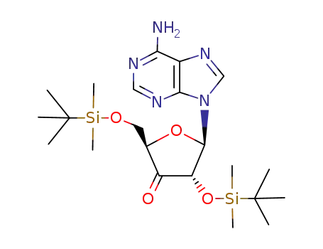 Molecular Structure of 86734-95-4 (9-(2,5-di-O-tert-butyldimethylsilyl-β-D-erythro-pentofuran-3-ulosyl)adenosine)