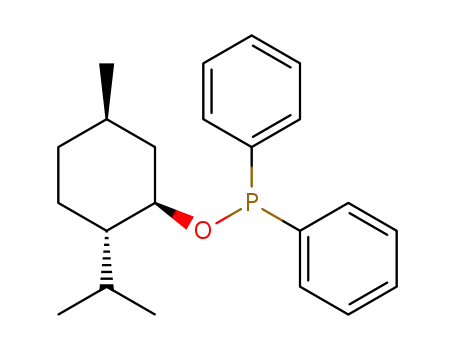 Molecular Structure of 67392-57-8 (Phosphinous acid, diphenyl-,
(1R,2S,5R)-5-methyl-2-(1-methylethyl)cyclohexyl ester)