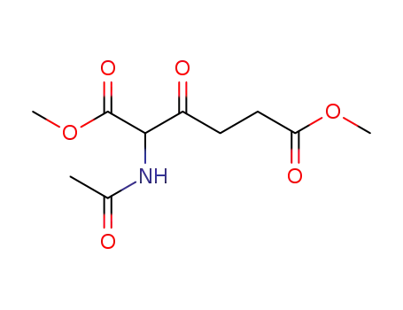 Molecular Structure of 222641-36-3 (dimethyl 2-(acetylamino)-3-oxohexanedioate)