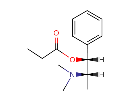 Molecular Structure of 53135-04-9 ((1R,2S)-(2-Dimethylamino-1-phenyl)propyl propanoate)