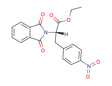 Molecular Structure of 17451-67-1 (ethyl (S)-1,3-dihydro-alpha-[(4-nitrophenyl)methyl]-1,3-dioxo-2H-isoindole-2-acetate)