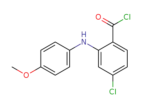 Molecular Structure of 57623-77-5 (2-<i>p</i>-anisidino-4-chloro-benzoyl chloride)