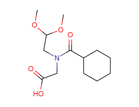 Molecular Structure of 60744-45-8 (2-[N-(2,2-dimethoxyethyl)cyclohexylcarbonylamino]acetic acid)