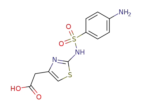 Molecular Structure of 135285-81-3 (2-[[(4-Aminophenyl)sulfonyl]amino]-4-thiazoleacetic acid)