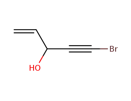 Molecular Structure of 40111-26-0 (1-bromo-3-hydroxypent-4-en-1-yne)