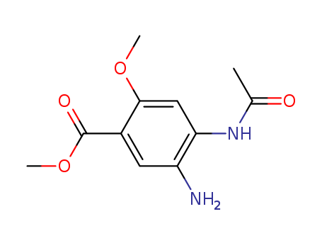 Benzoic acid,4-(acetylamino)-5-amino-2-methoxy-, methyl ester