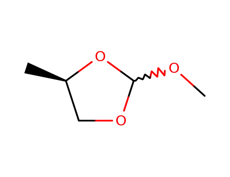 Molecular Structure of 28104-02-1 (2-methoxy-4-methyl-1,3-dioxolane)
