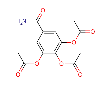 Molecular Structure of 73547-42-9 (5-carbamoylbenzene-1,2,3-triyl triacetate)