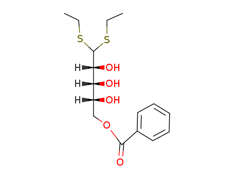 L-Arabinose, diethyldithioacetal, 5-benzoate (9CI) cas  77772-43-1