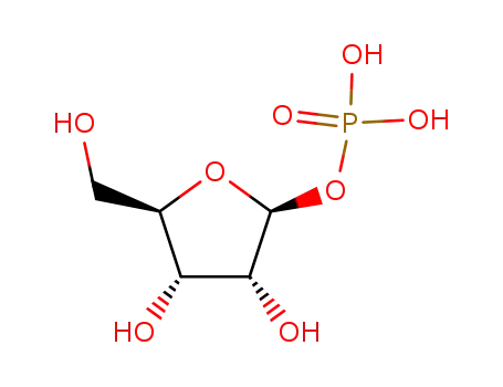 Molecular Structure of 21317-51-1 (β-D-ribofuranosyl-phosphate)