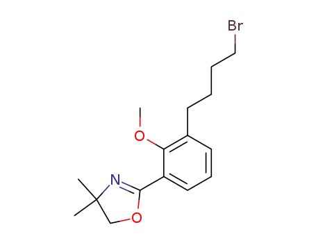 Molecular Structure of 75934-19-9 (2-[3-(4-Bromo-butyl)-2-methoxy-phenyl]-4,4-dimethyl-4,5-dihydro-oxazole)