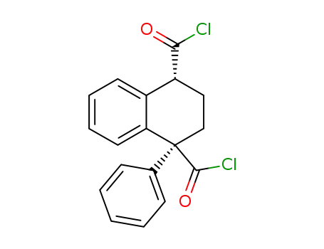 Molecular Structure of 101716-26-1 ((+/-)-1-phenyl-1,2,3,4-tetrahydro-naphthalene-1<i>r</i>,4<i>t</i>-dicarbonyl chloride)