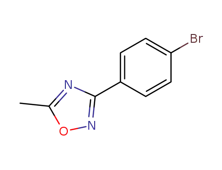 Molecular Structure of 118183-92-9 (3-(4-BROMOPHENYL)-5-METHYL-1,2,4-OXADIAZOLE)