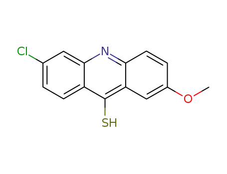 Molecular Structure of 2411-88-3 (6-chloro-9-mercapto-2-methoxy-acridine)