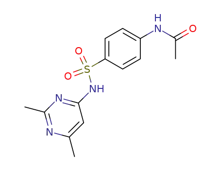 Molecular Structure of 3163-31-3 (N-[4-[[(2,6-dimethyl-4-pyrimidinyl)amino]sulphonyl]phenyl]acetamide)