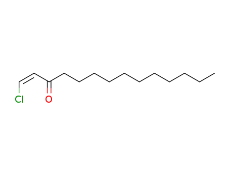 Molecular Structure of 80037-06-5 (1-Tetradecen-3-one, 1-chloro-, (E)-)