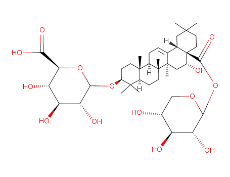b-D-Glucopyranosiduronic acid, (3b,16a)-28-(a-L-arabinopyranosyloxy)-16-hydroxy-28-oxoolean-12-en-3-yl (9CI)
