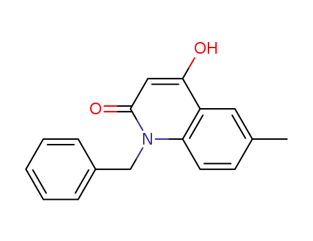 Molecular Structure of 141750-04-1 (2(1H)-Quinolinone, 4-hydroxy-6-methyl-1-(phenylmethyl)-)