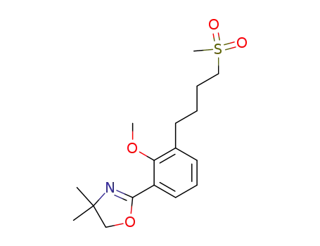 Molecular Structure of 75948-76-4 (2-[3-(4-Methanesulfonyl-butyl)-2-methoxy-phenyl]-4,4-dimethyl-4,5-dihydro-oxazole)