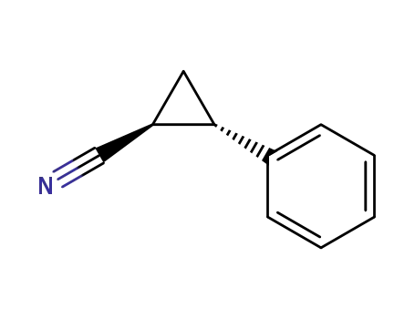 Molecular Structure of 68907-36-8 (Cyclopropanecarbonitrile, 2-phenyl-, (1S,2S)-)