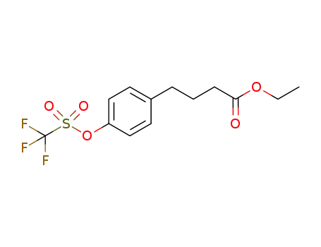 Molecular Structure of 1365610-74-7 (ethyl 4-(4-(((trifluoromethyl)sulfonyl)oxy)phenyl)butanoate)