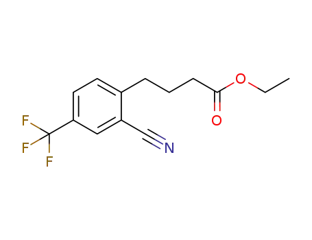 Molecular Structure of 1365610-72-5 (ethyl 4-(2-cyano-4-(trifluoromethyl)phenyl)butanoate)