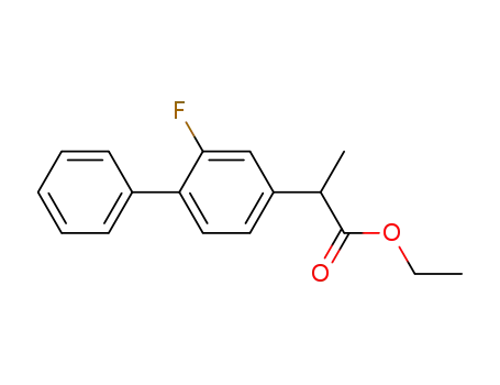 Molecular Structure of 64858-90-8 (ethyl 2-(2-fluoro-4-biphenylyl)-propionate)