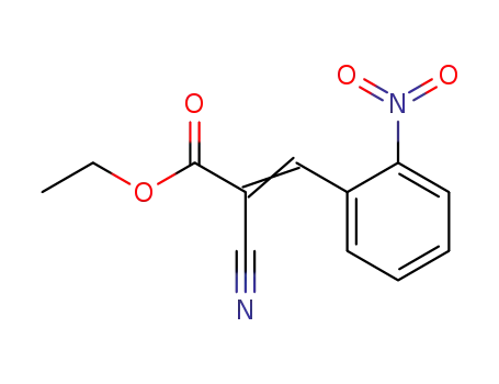 Molecular Structure of 5470-58-6 (ethyl (2Z)-2-cyano-3-(2-nitrophenyl)prop-2-enoate)